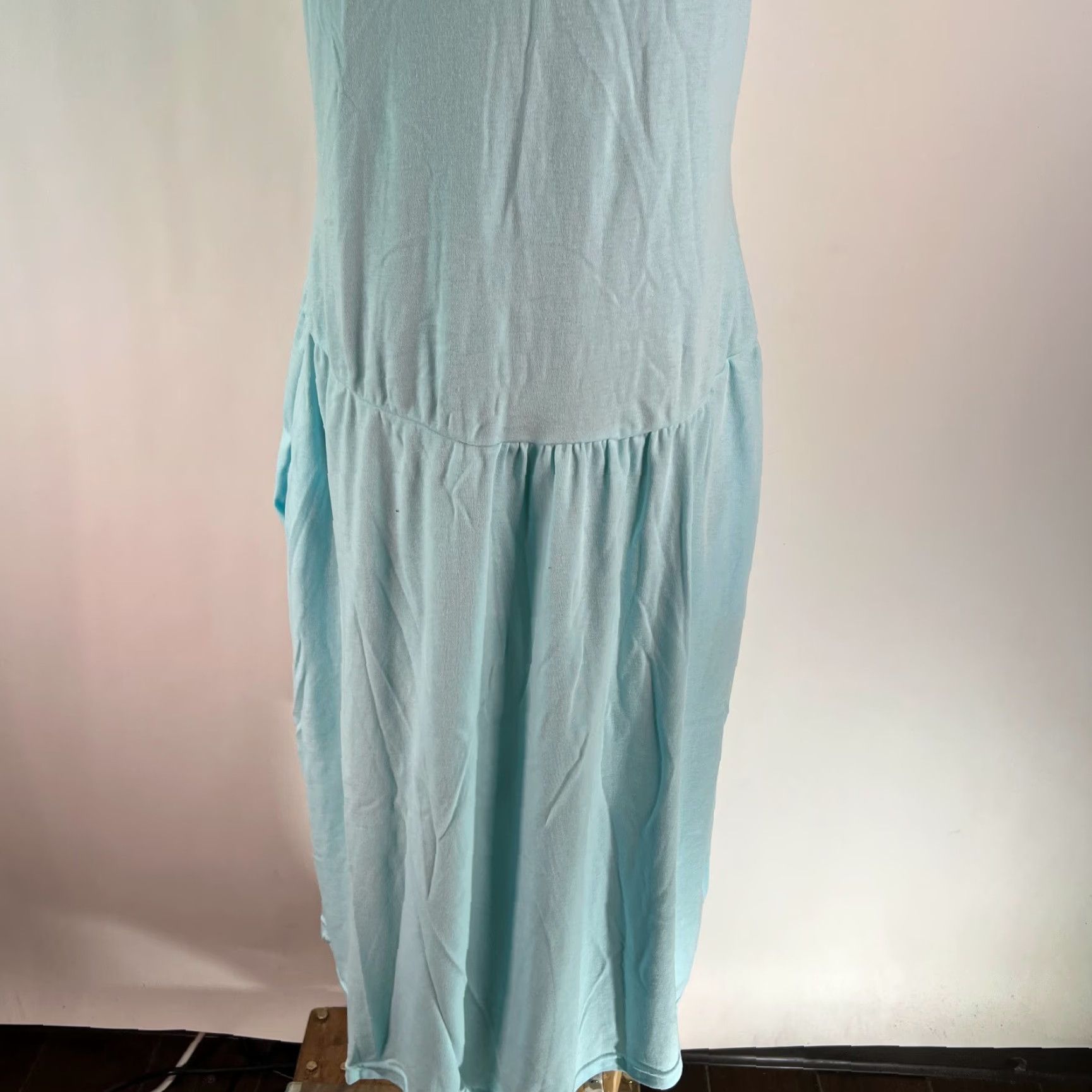 Vintage VINTAGE Favorites Womens Dress Sleeveless Scoop Neck Button Front Blue Midi Size Large Size L / US 10 / IT 46 - 7 Thumbnail