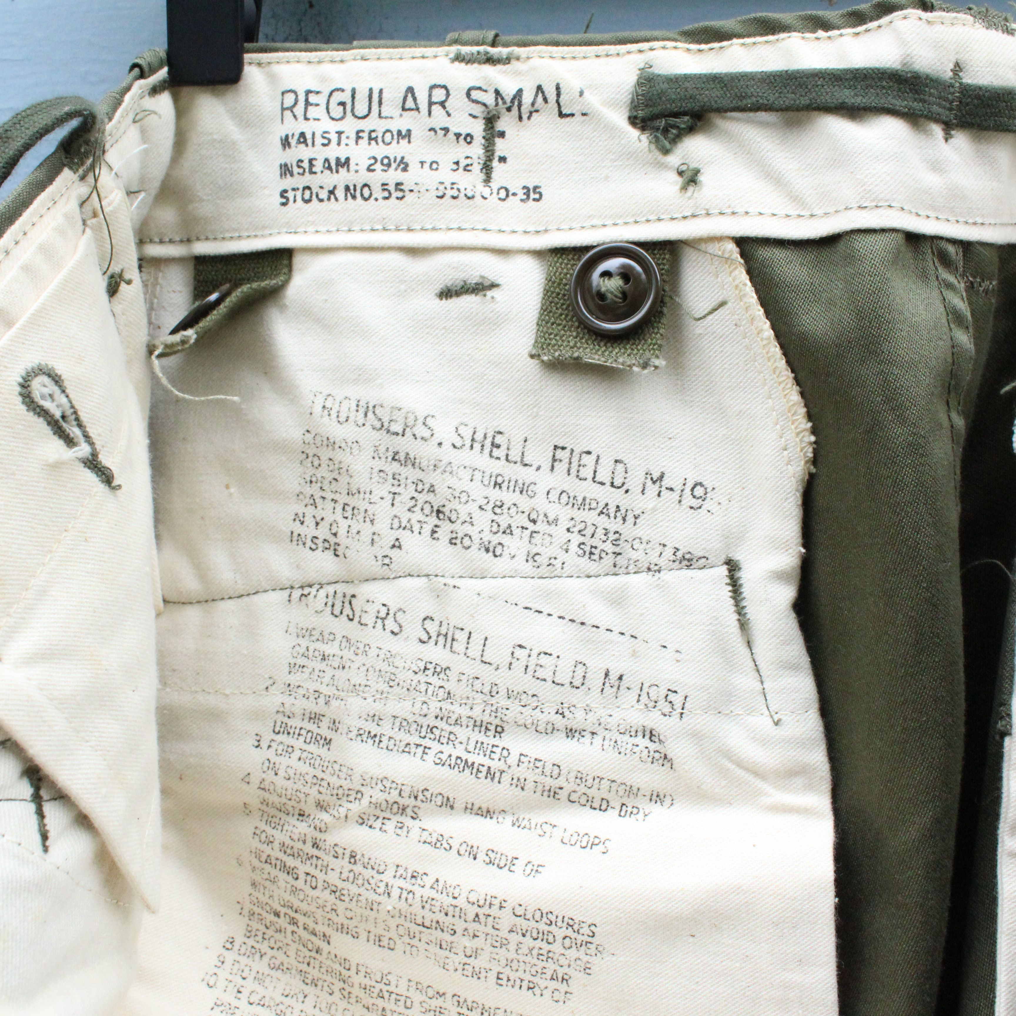 Vintage Vintage M-1951 Field Trouser Cotton Slant Pocket Pants Size US 30 / EU 46 - 6 Thumbnail