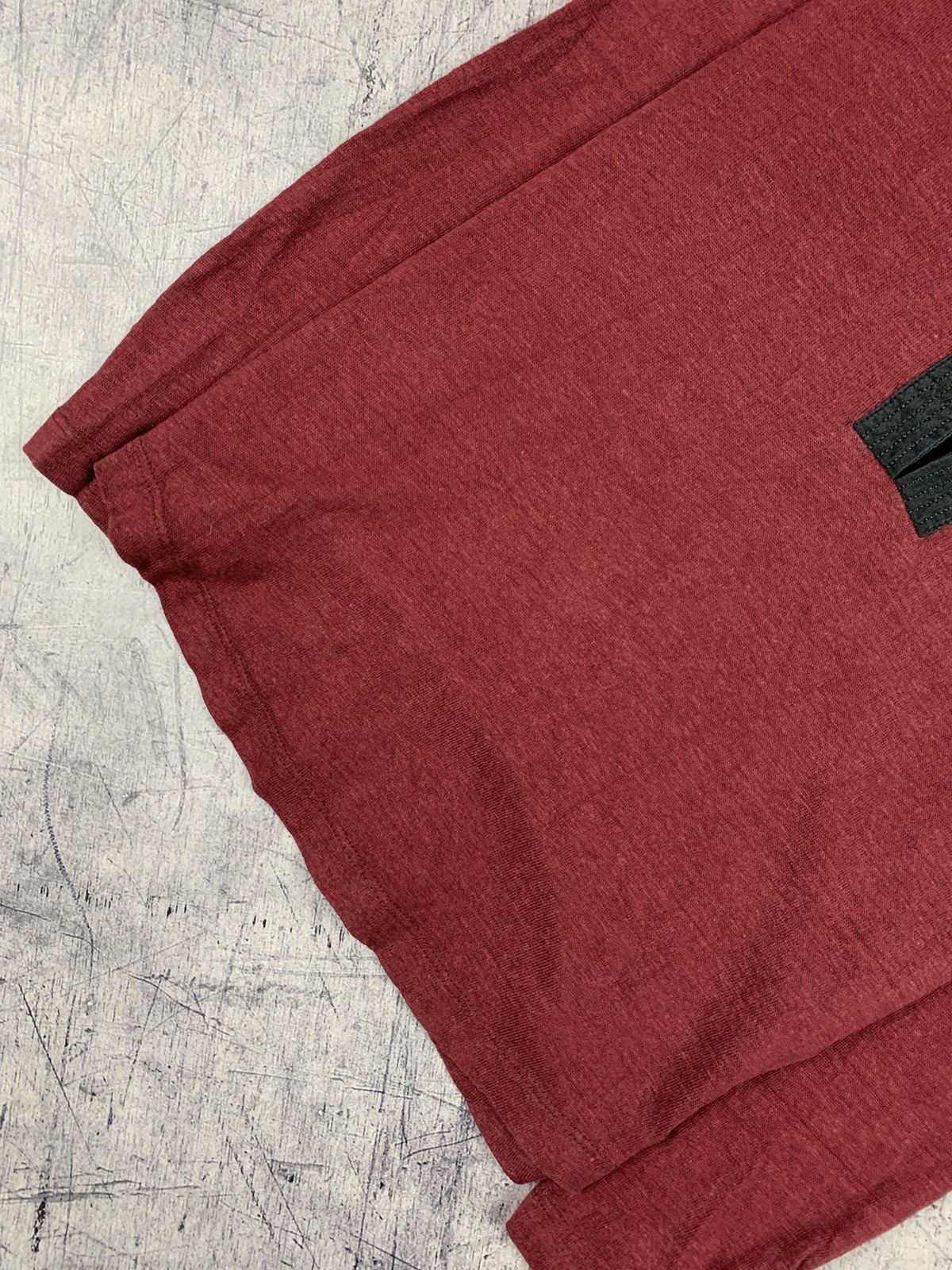 Sandro Sandro Paris V-Neck Linen T-Shirt Burgundy Size L Luxury Top Size S / US 4 / IT 40 - 3 Thumbnail