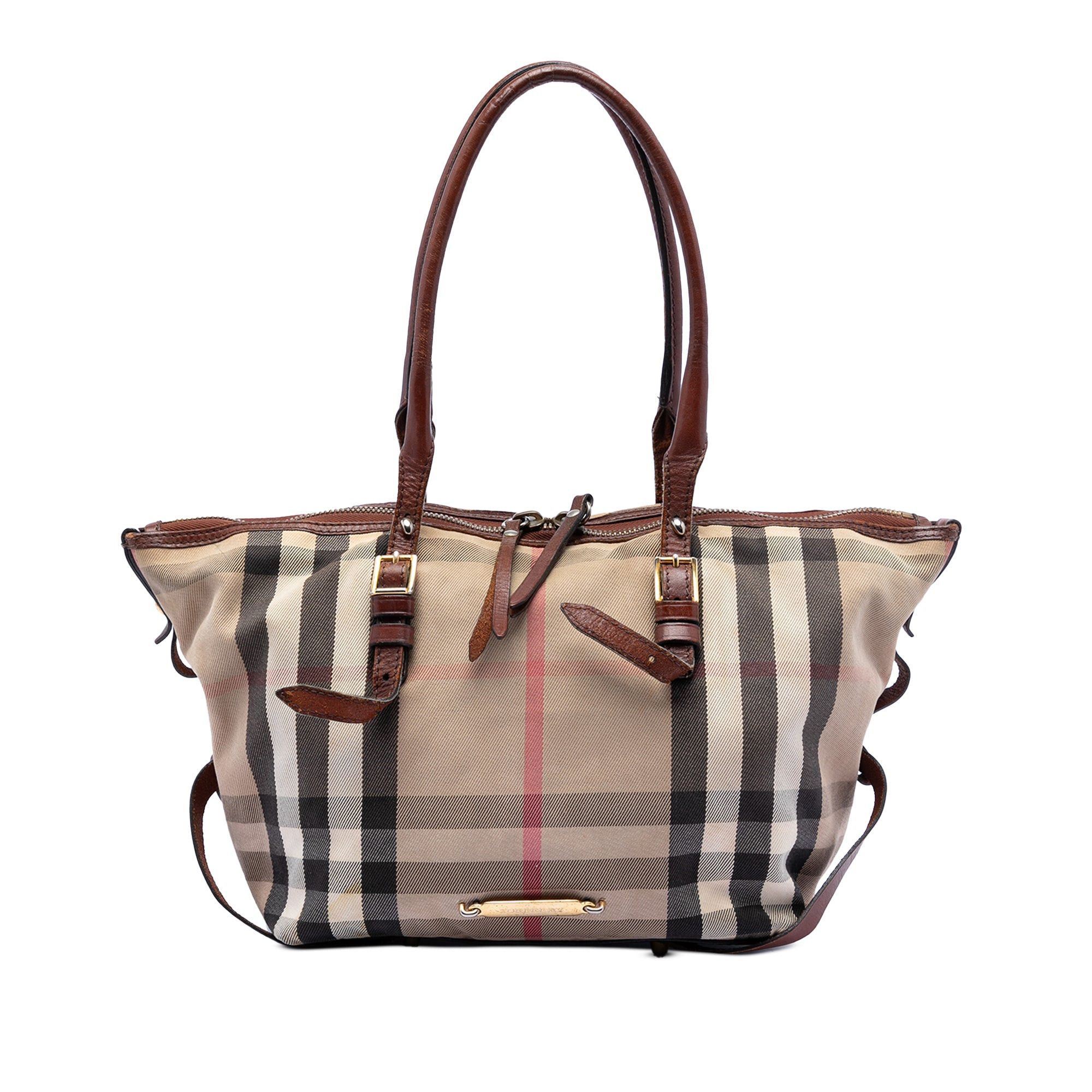 Small House Check Canvas Bridle Salisbury Tote