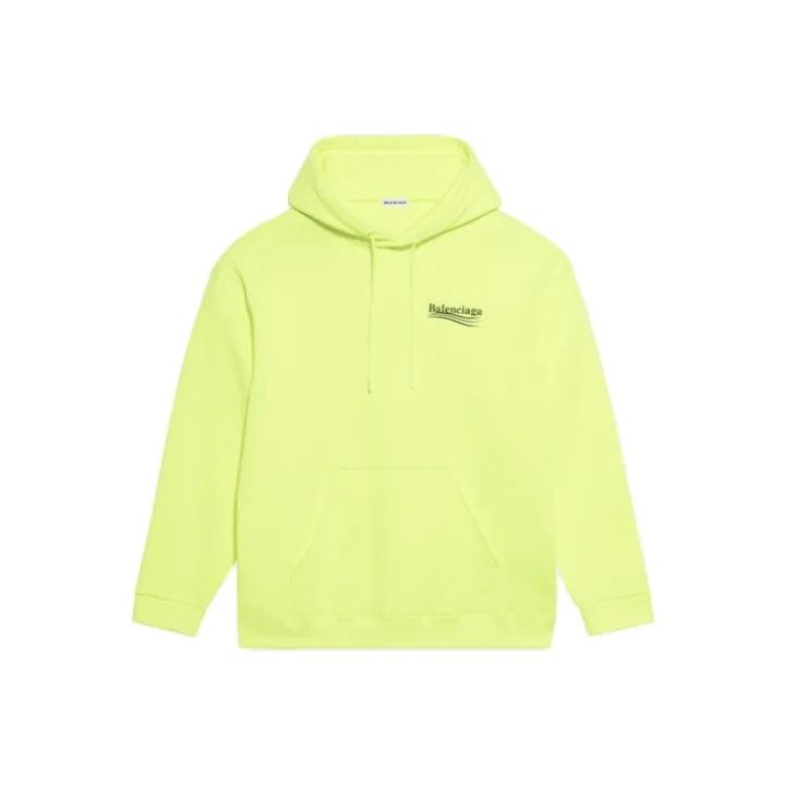 Balenciaga Balenciaga Yellow Logo Hooded Sweatshirt for Women 0079 Size M / US 6-8 / IT 42-44 - 1 Thumbnail