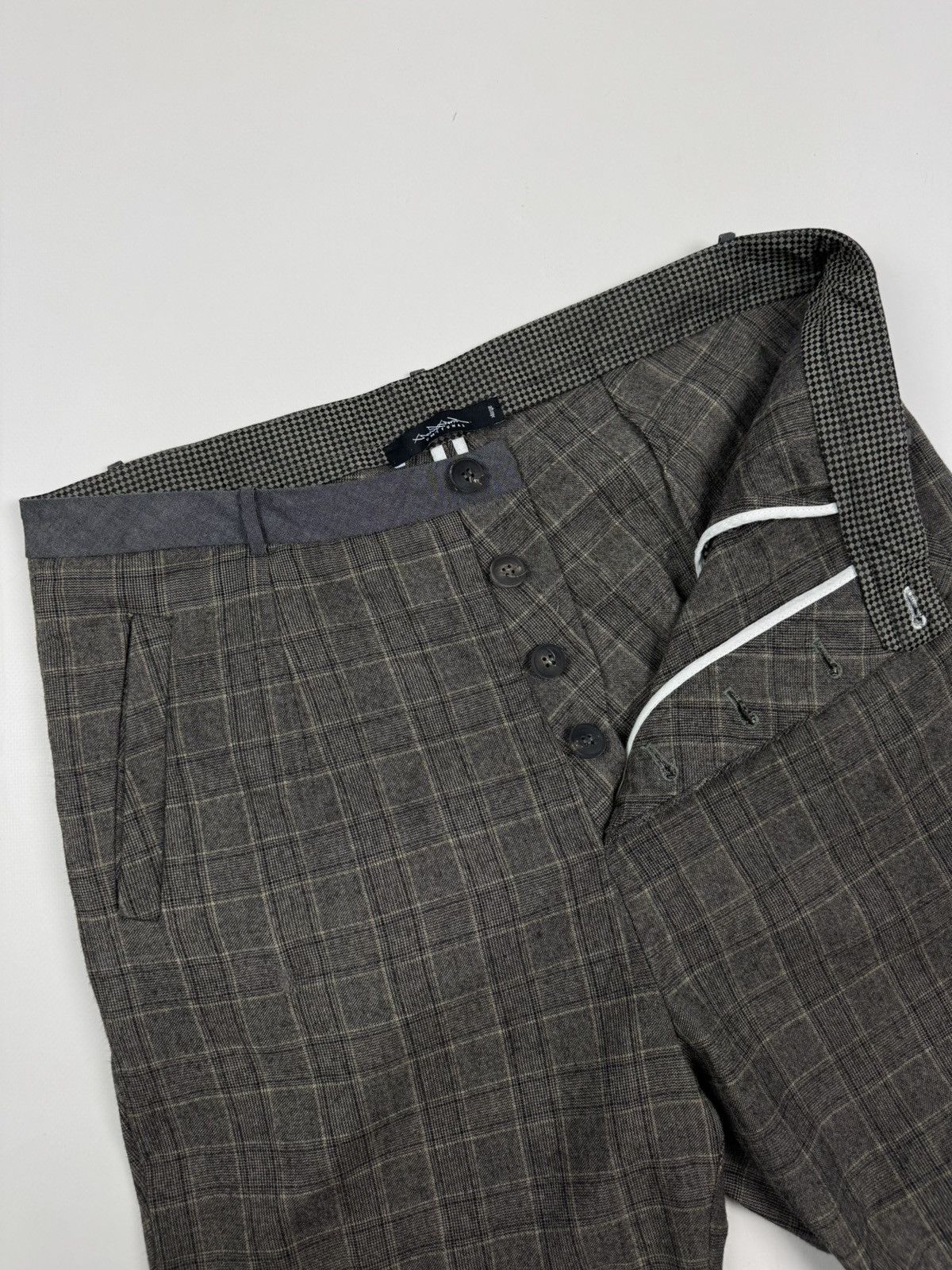 Other Repaired Umit Unal Wool Design Check Women’s Pants Size 34" / US 12 / IT 48 - 9 Thumbnail