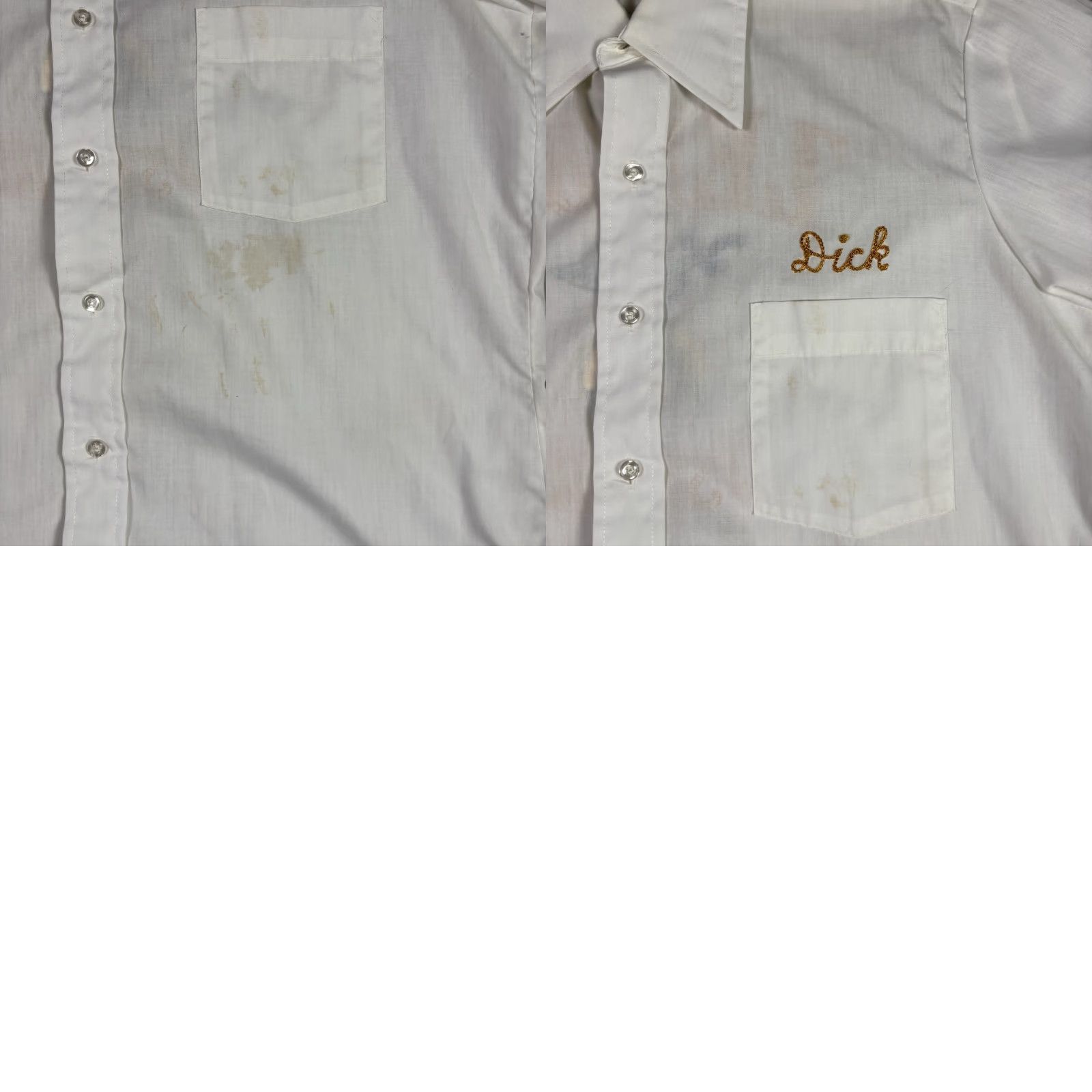 Vintage VINTAGE Zembo Ushers Shirt Button Up Chain Stitch White Size Large 1990s Size US L / EU 52-54 / 3 - 8 Thumbnail