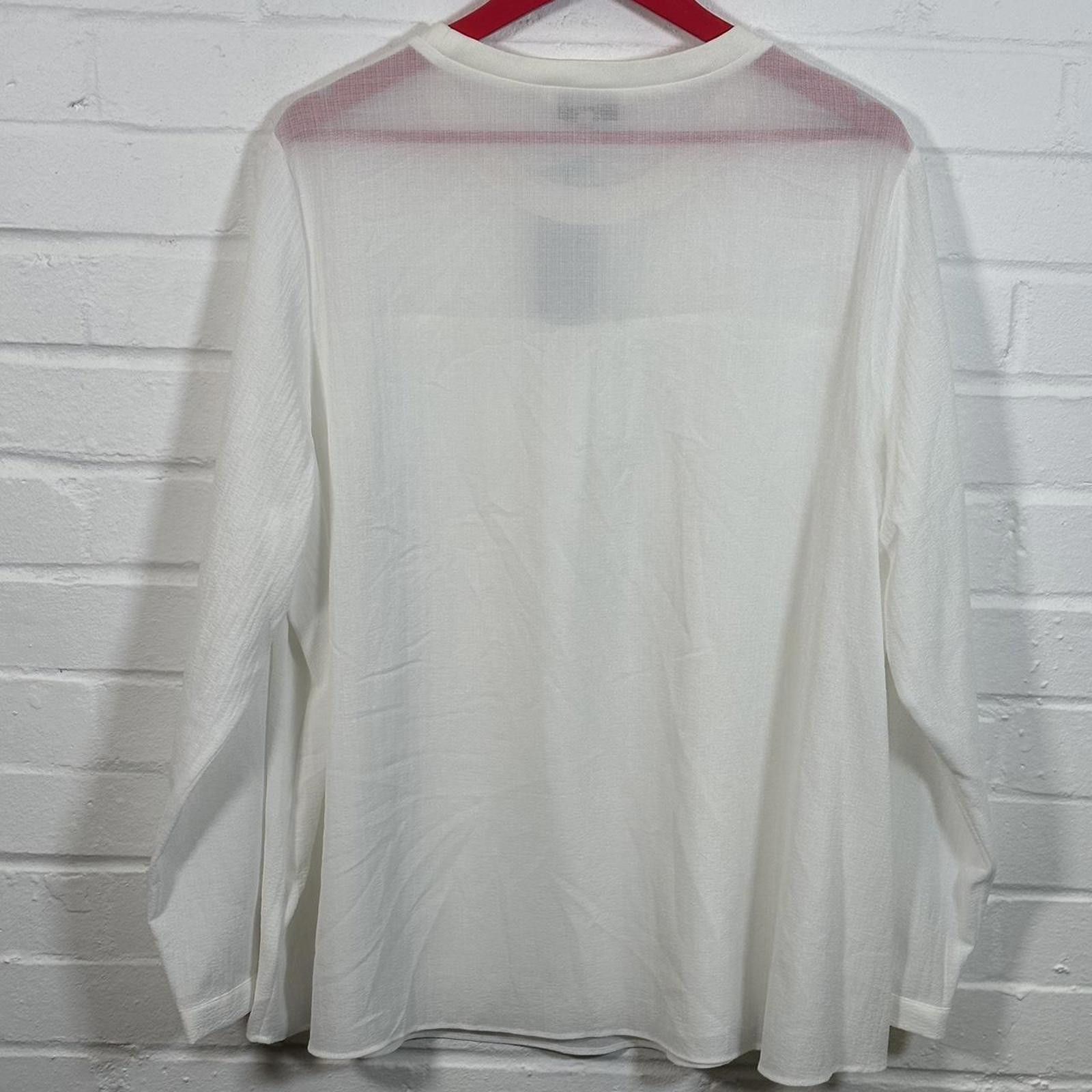 NEXT Next Women's White Blous Size XXL / US 16-18 / IT 52-54 - 4 Thumbnail
