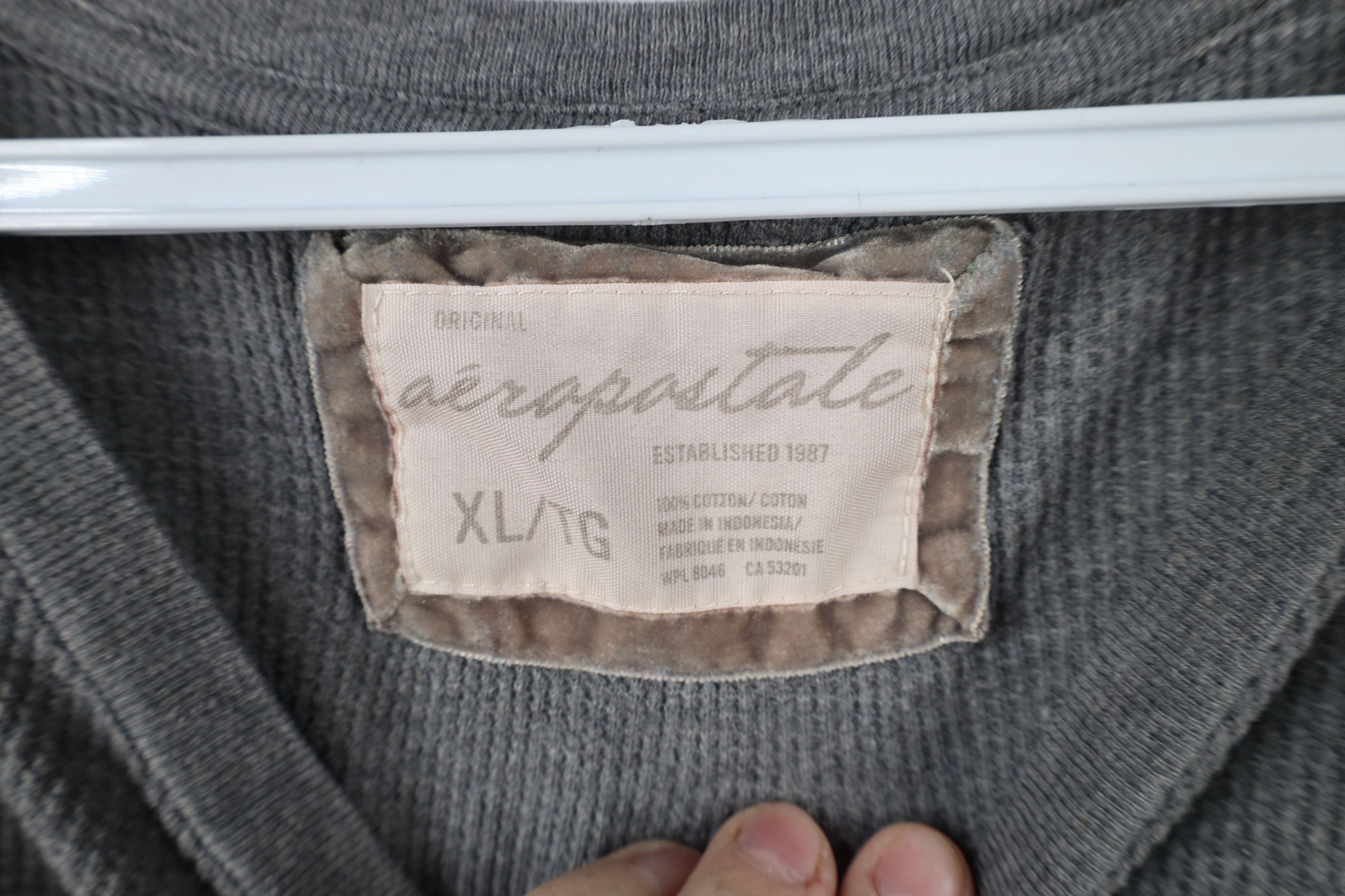 Aeropostale × Vintage Vintage Y2K Aeropostale 3/4 Sleeve Thermal Waffle T-Shirt Size XL / US 12-14 / IT 48-50 - 7 Thumbnail