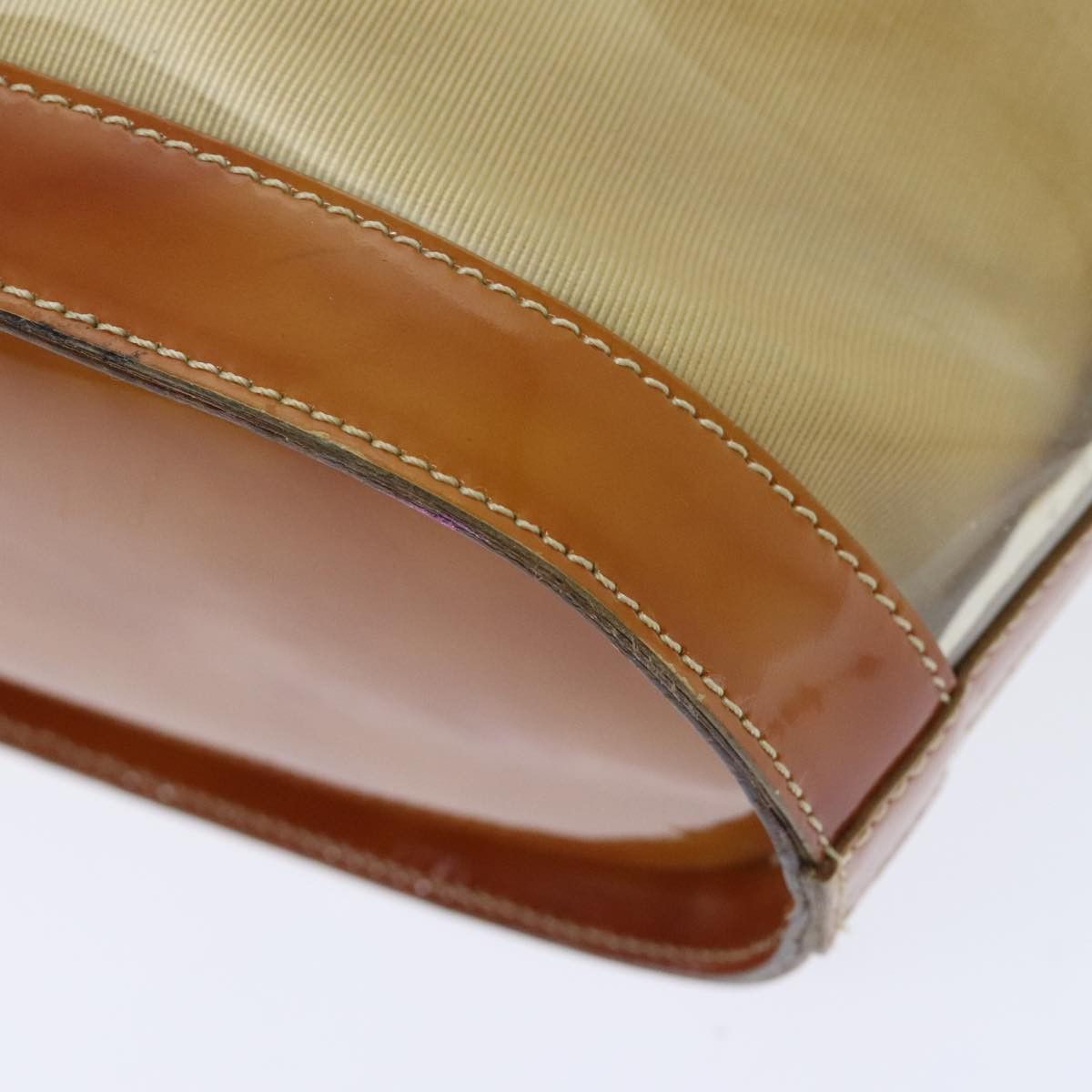 Salvatore Ferragamo Salvatore Ferragamo Gancini Shoulder Bag Vinyl Beige Orange Size ONE SIZE - 16 Thumbnail