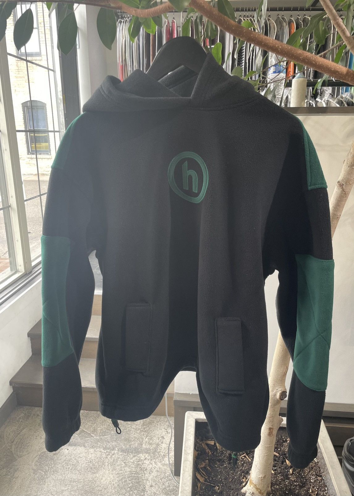 HIDDEN Hidden NY Black & Green Polar Fleece Hoodie Size US M / EU 48-50 / 2 - 1 Thumbnail