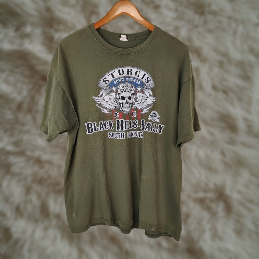 Anvil VINTAGE Sturgis 14th Annual Black Hills Biker Rally Distressed T Shirt READ Size US M / EU 48-50 / 2 - 1 Thumbnail