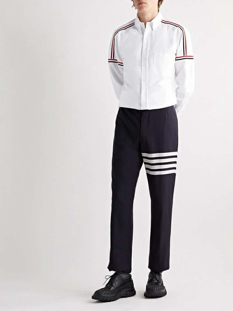 Thom Browne Elastic Stripe Seamed Classic Shirt Men