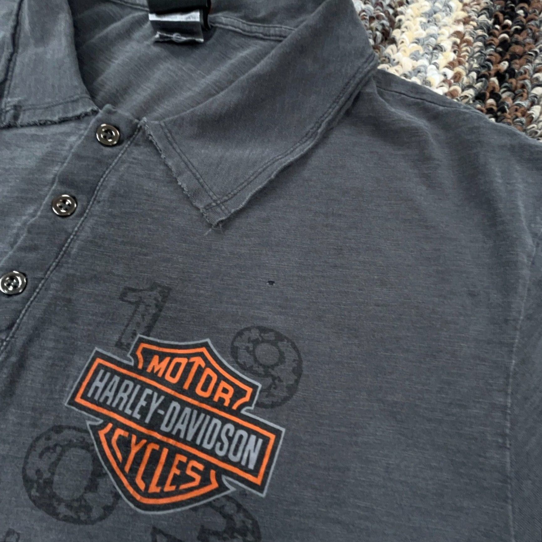 Harley Davidson Harley-Davidson Shirt Men XL Gray Tee Polo Henley VTG Regular casual classics Size US XL / EU 56 / 4 - 5 Thumbnail