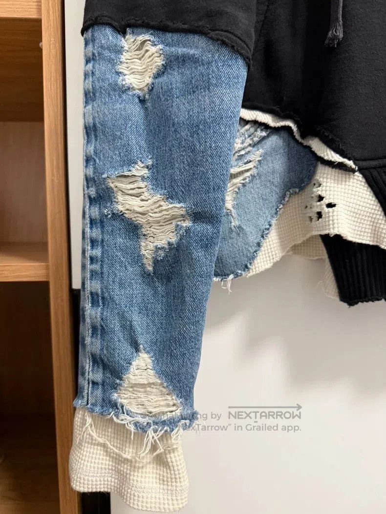 Greg Lauren Greglauren Hooded Patchwork Sweatshirt. Size US S / EU 44-46 / 1 - 2 Thumbnail