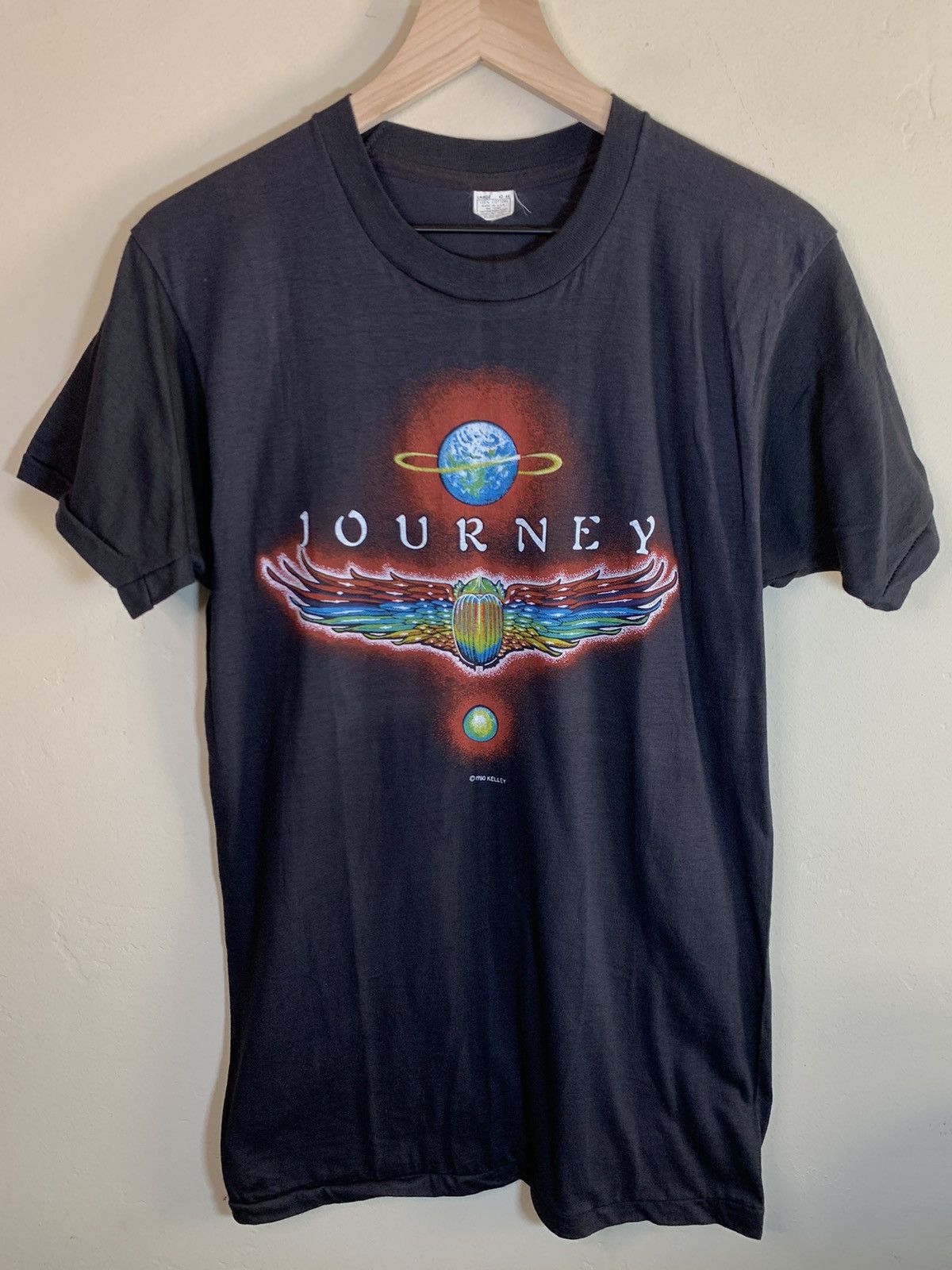 Band Tees × Vintage *RARE* Vintage 1980 Journey World Tour Single Stitch T-Shirt Size US L / EU 52-54 / 3 - 1 Thumbnail