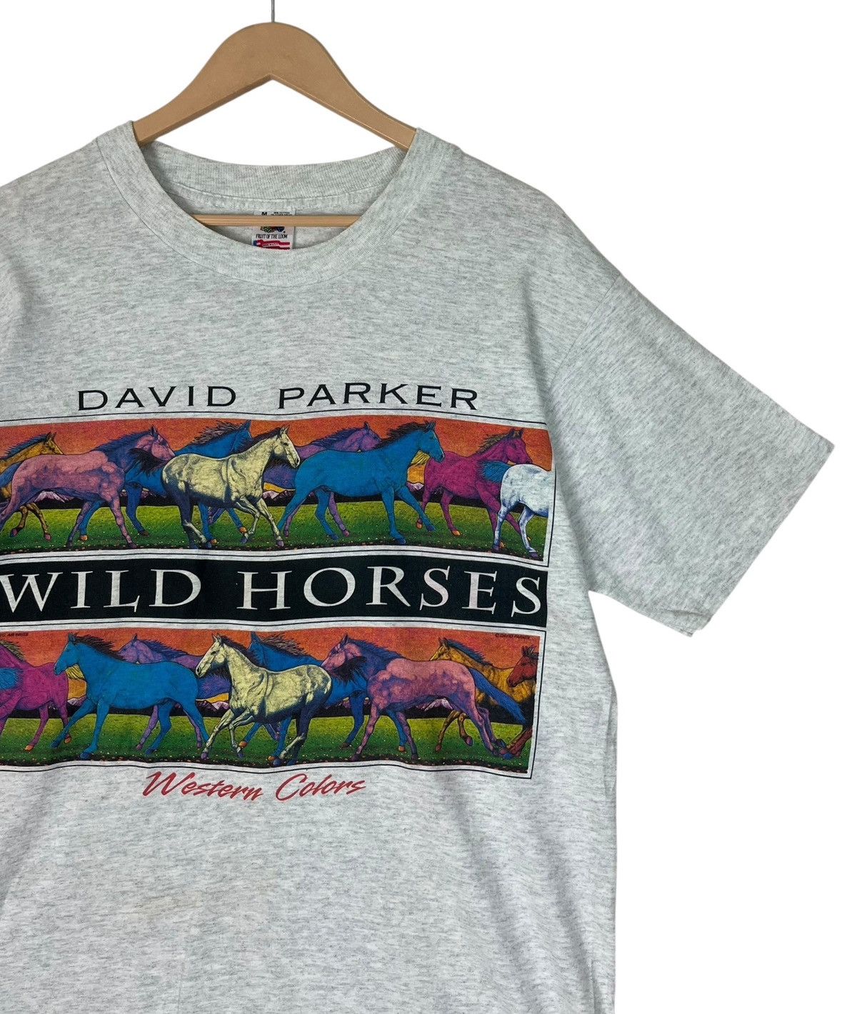 Vintage Vintage Wild Horses by David Parker T shirt Size US L / EU 52-54 / 3 - 6 Thumbnail