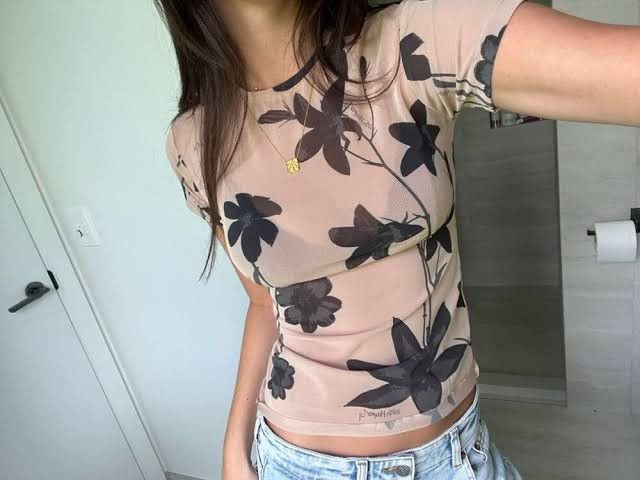 Other With Harper Lu - Onyx Floral Mesh Tee Size XS / US 0-2 / IT 36-38 - 2 Thumbnail