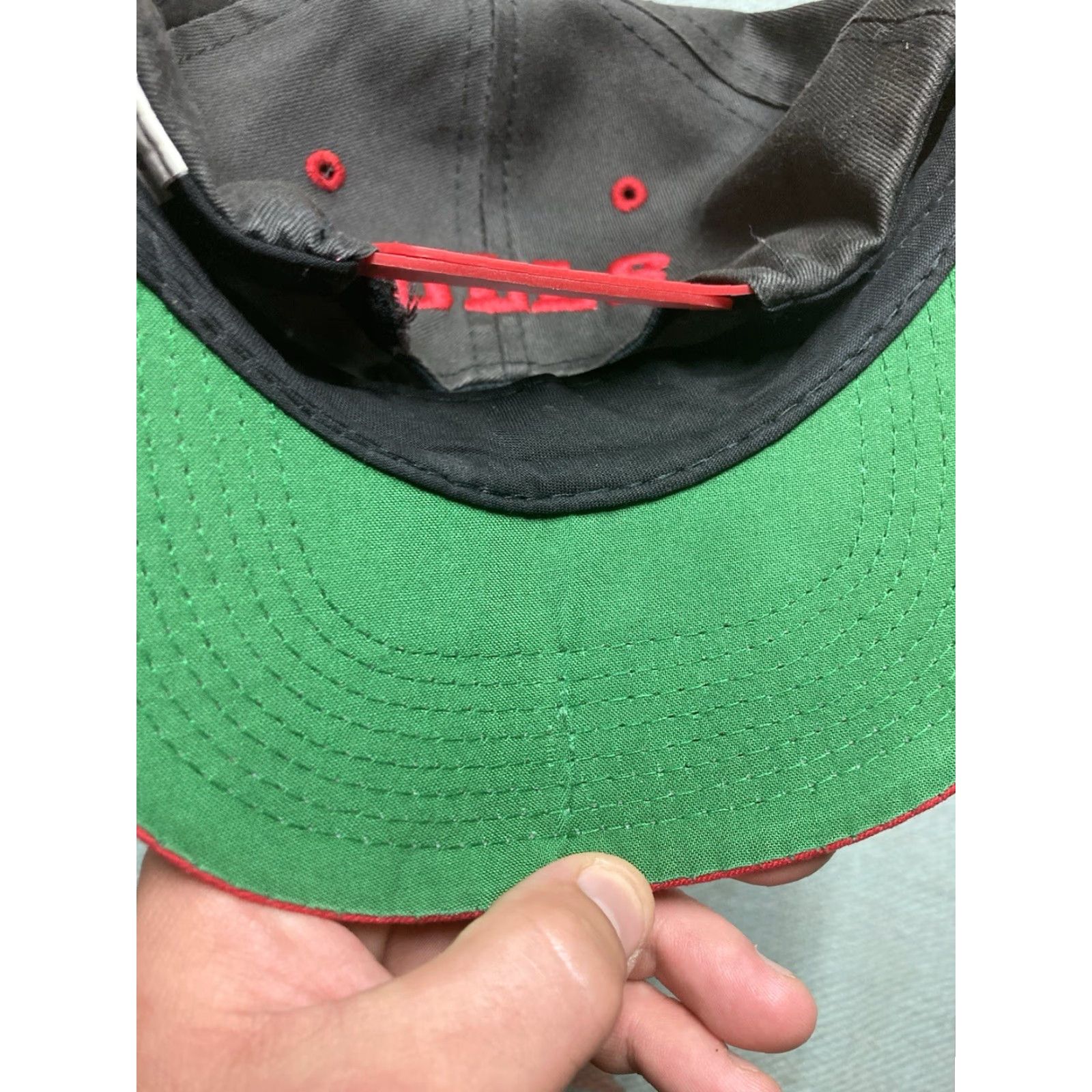 NBA VINTAGE 90s Chicago bulls NBA SnapBack hat cap Men Adjustable Black Logo Blockhead 90s Santa Size ONE SIZE - 4 Thumbnail