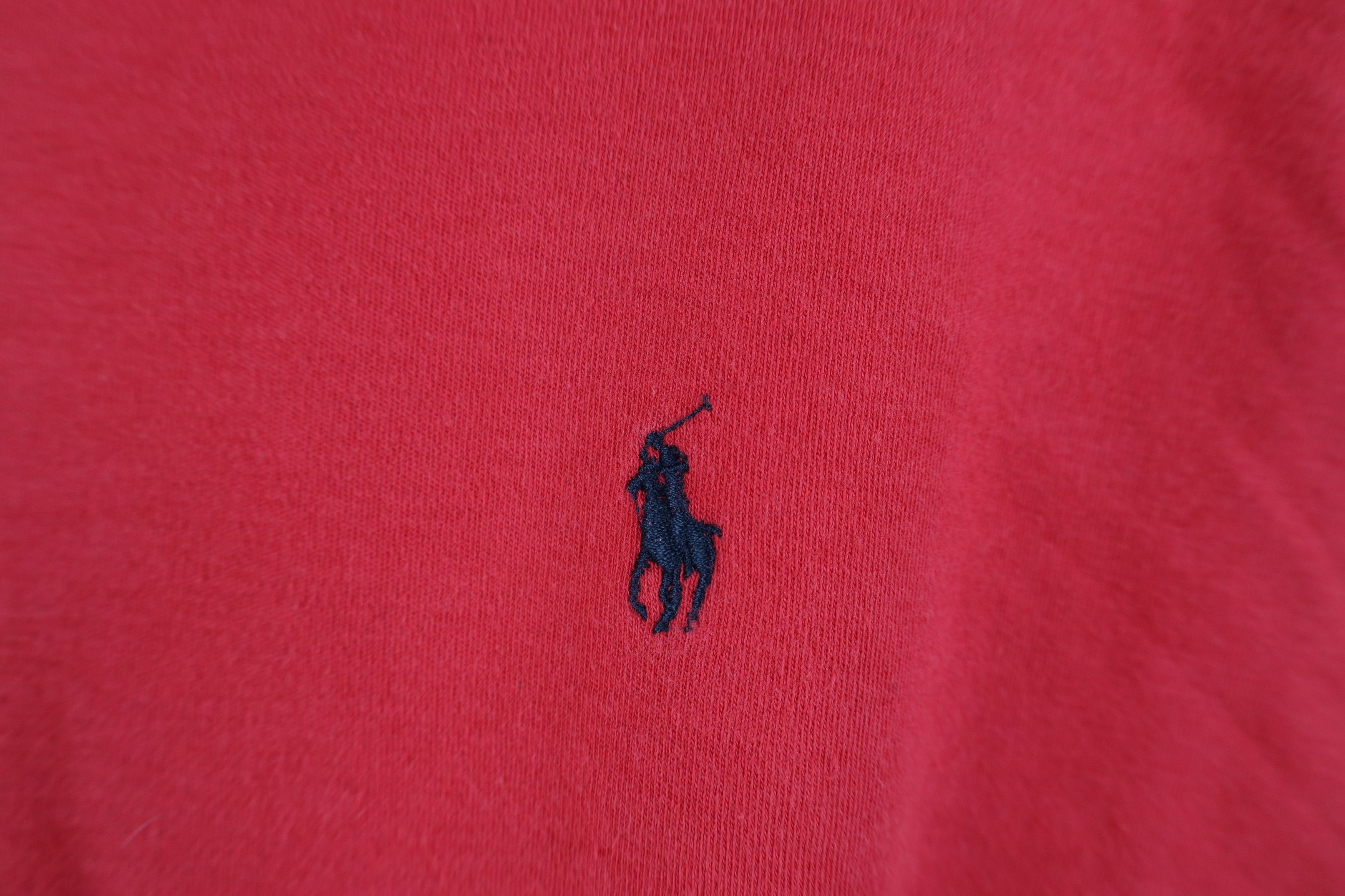 Ralph Lauren Vintage 80s 90s Ralph Lauren Cotton Turtleneck T-Shirt Red Size US M / EU 48-50 / 2 - 4 Thumbnail