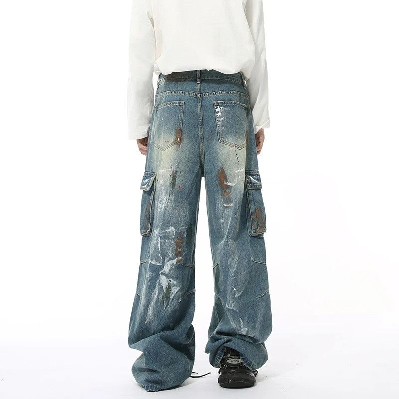 Jean × Vintage Hand Painted Denim Size US 32 / EU 48 - 5 Thumbnail