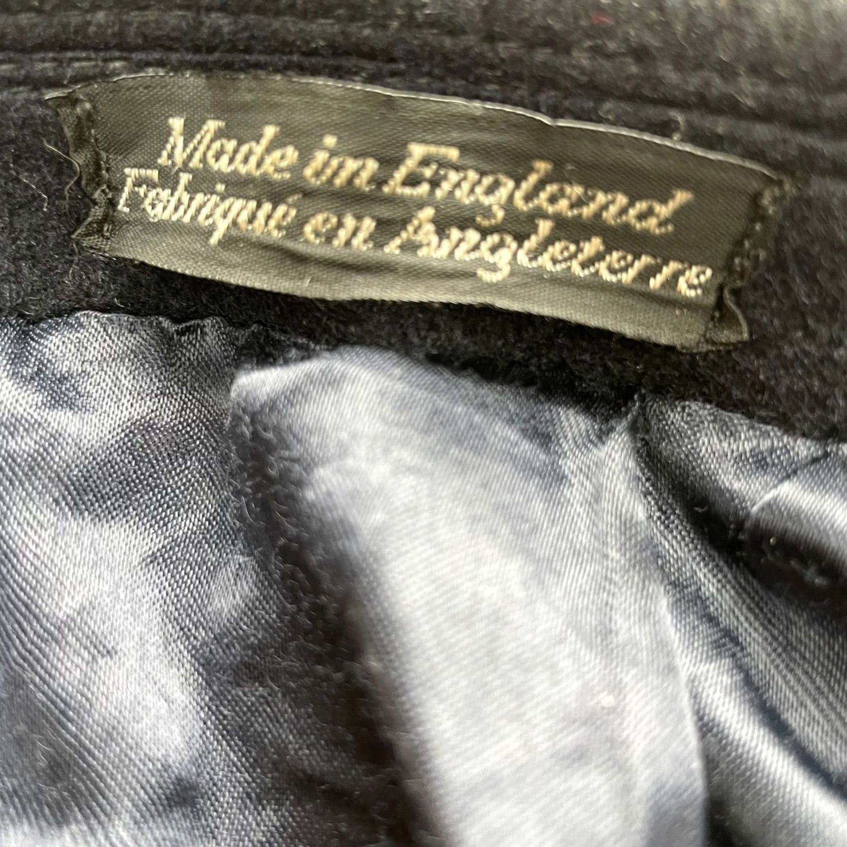 Vintage VINTAGE English Jacket Mens 40 Blue Overcoat Notch Lapel Trench UK England Class Shirt? Size US XXS / EU 40 - 6 Thumbnail