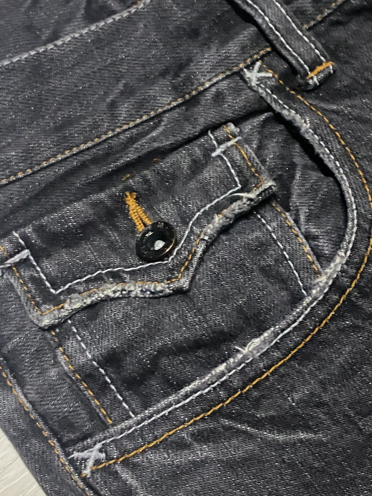 Japanese Brand Root Three vintage black denim jeans jeans Size US 32 / EU 48 - 11 Thumbnail