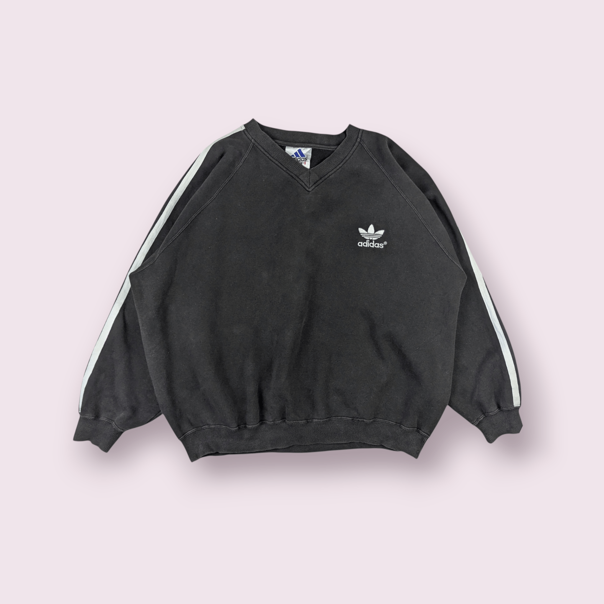 Adidas Vintage 90's ADIDAS Trefoil Oversize Jumper Sweatshirt Size US XL / EU 56 / 4 - 2 Thumbnail