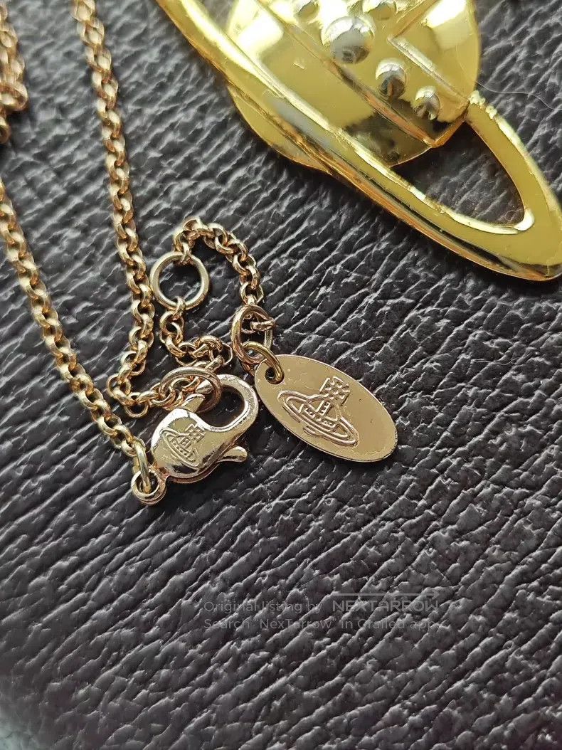 Vivienne Westwood vivienne westwood Rose Gold Small Orb Necklace with Engrav Size ONE SIZE - 6 Thumbnail