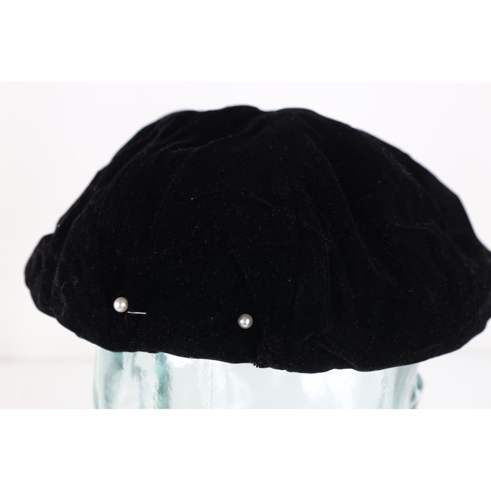 Vintage Vintage 50s 60s Blank Velvet Wedding Church Beret Hat Size ONE SIZE - 1 Thumbnail