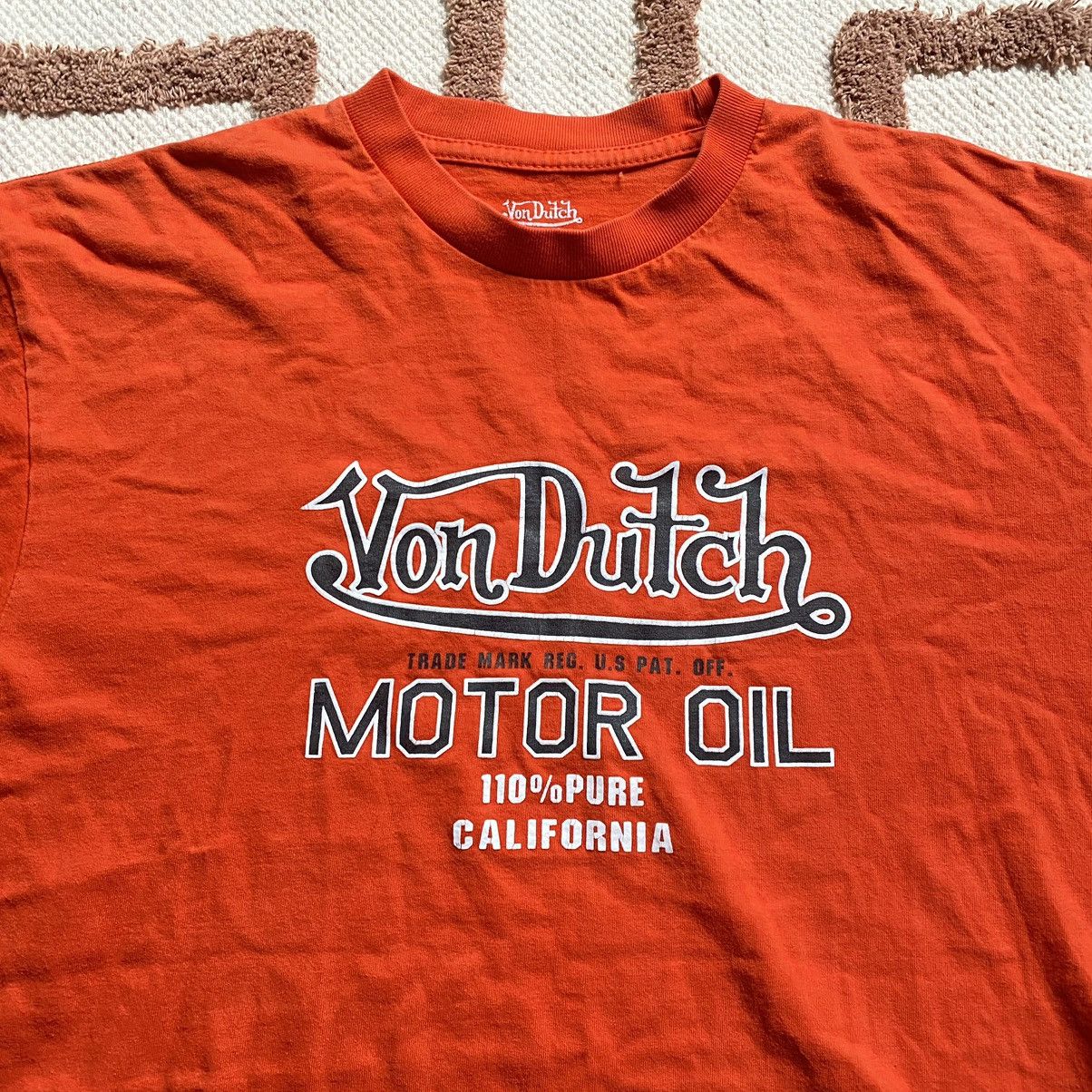 Von Dutch VON DUTCH Y2K MOTOR OIL CALIFORNIA ORANGE T SHIRT Size US XL / EU 56 / 4 - 2 Thumbnail