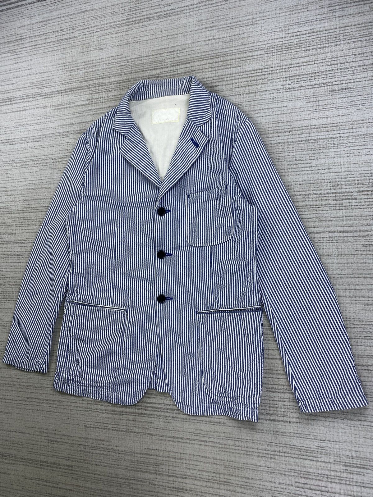 Big John × Japanese Brand × Vintage Vintage Big John Striped Blazer Style Jacket Size US M / EU 48-50 / 2 - 4 Thumbnail
