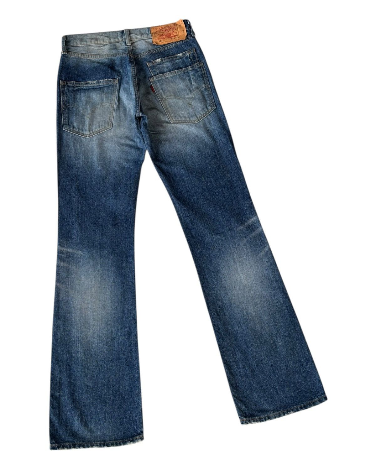 Hedi Slimane × Jean × Levi's Vintage Levis 517 Japan Flare Bootcut Distressed Denim Jean Size US 29 - 4 Thumbnail