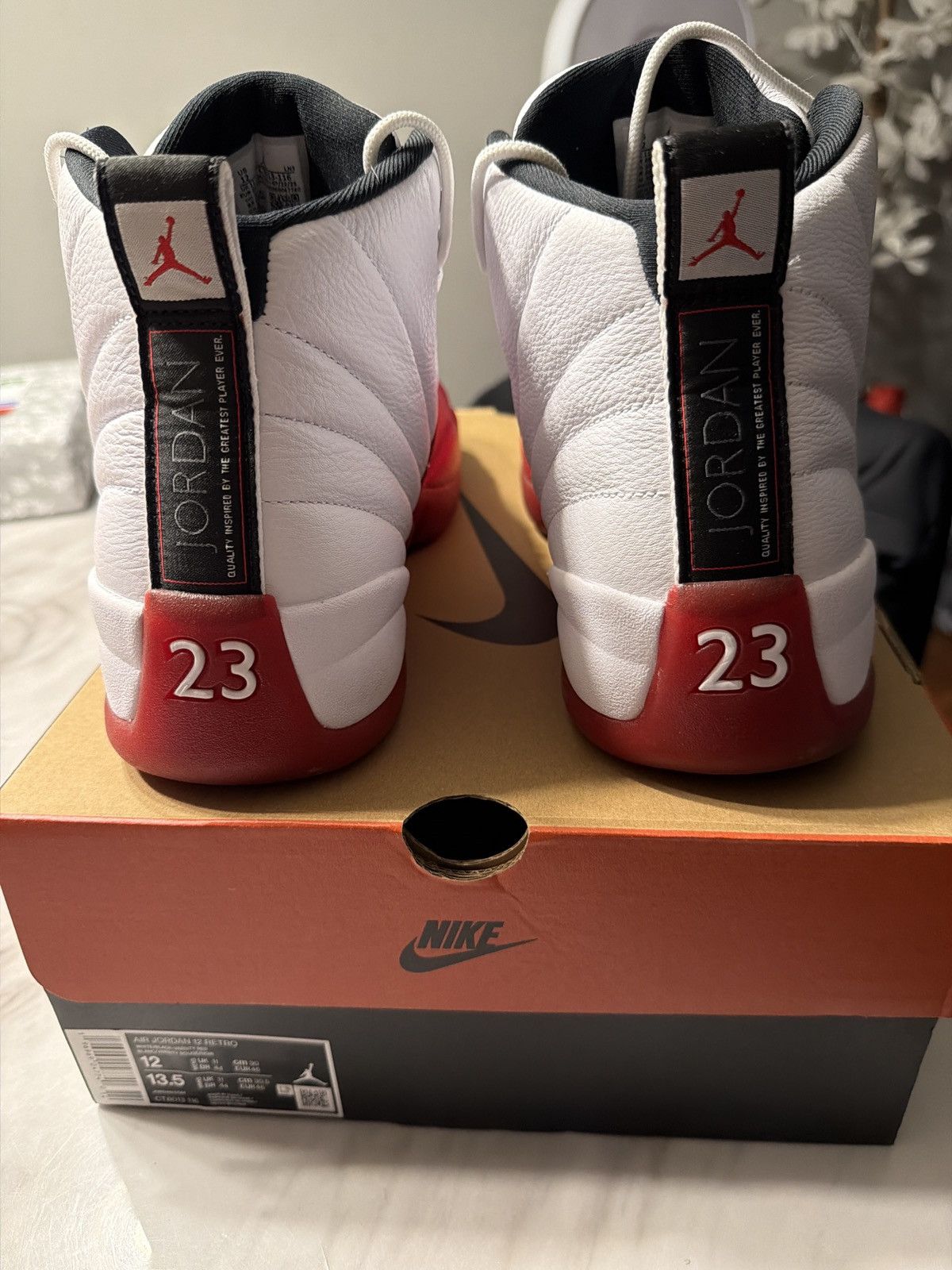 Jordan Brand Air Jordan 12 Retro Cherry Size US 12 / EU 45 - 4 Thumbnail