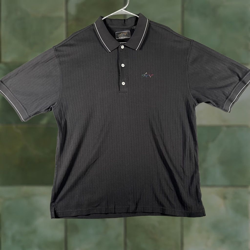 Vintage Greg Norman Polo Shirt Mens XL Black Shark Logo Golf Classic Cotton Casual Top Size US XL / EU 56 / 4 - 1 Thumbnail