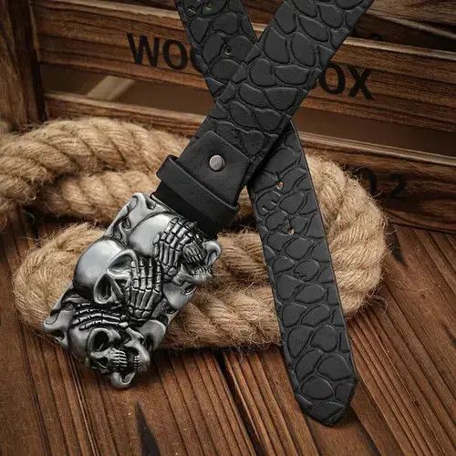 Other Western Cowboy PU Leather Belt Size ONE SIZE - 4 Thumbnail