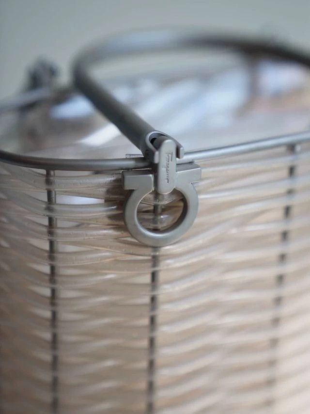 Fendi Ferragamo Vintage Aluminum Woven Basket Bag Silver Size ONE SIZE - 8 Thumbnail