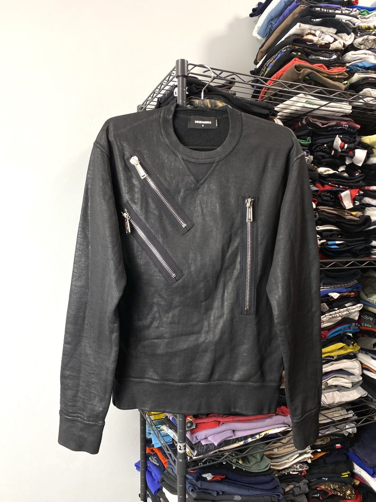 Dsquared2 💥Rare! Dsquared2 Coated Print Sweatshirt Hype Size US S / EU 44-46 / 1 - 1 Thumbnail