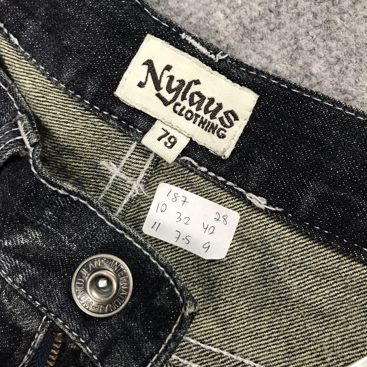 If Six Was Nine FLARE DISTRESSED NYLAUS RUSTY DENIM BOOT CUT PANTS Size US 28 / EU 44 - 18 Thumbnail