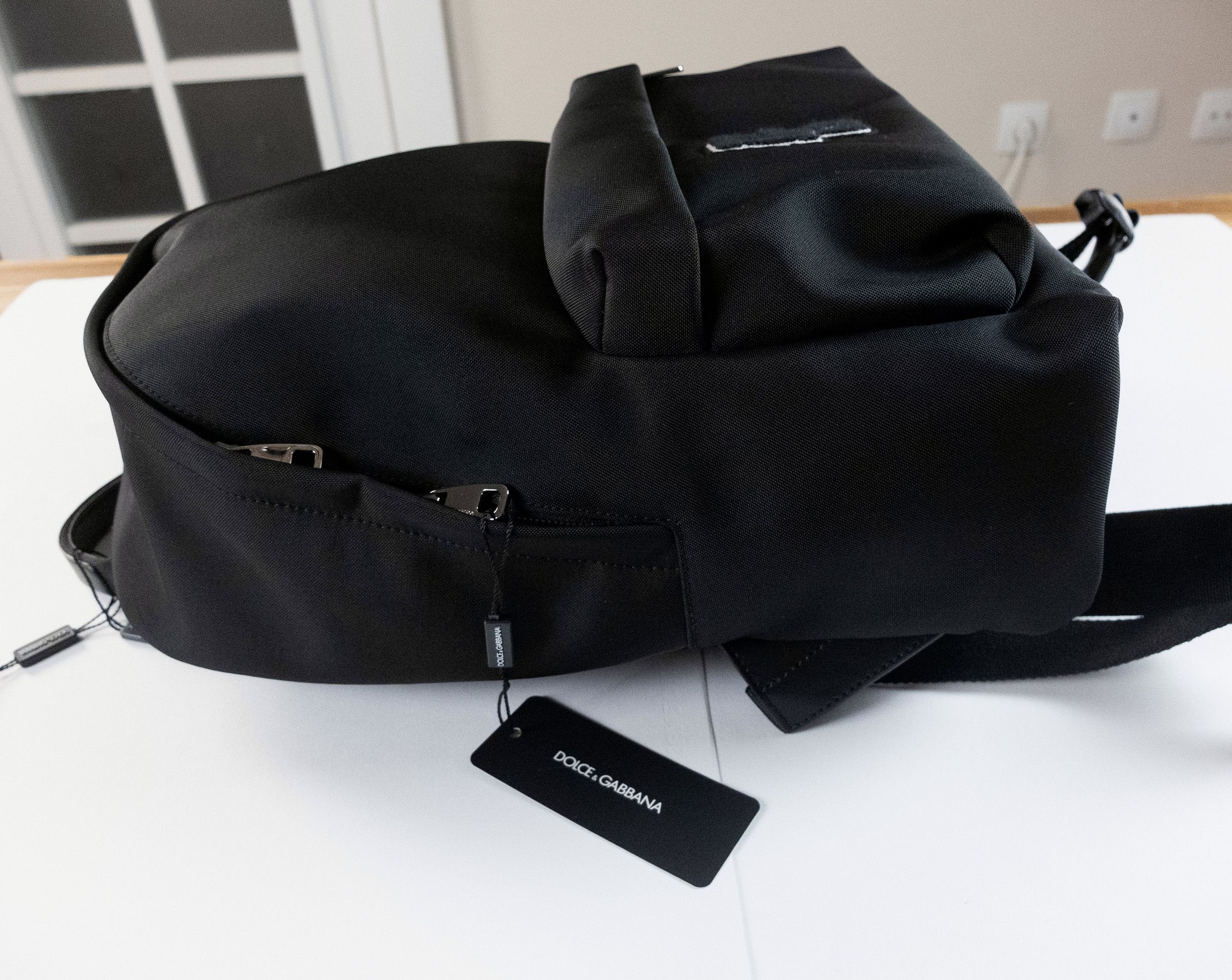 Dolce & Gabbana DOLCE & GABBANA black DG logo patch canvas backpack Size ONE SIZE - 5 Thumbnail