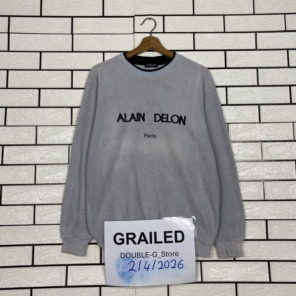 Japanese Brand 📌Vintage Sweatshirt Alain Delon Big Logo Size US M / EU 48-50 / 2 - 1 Thumbnail