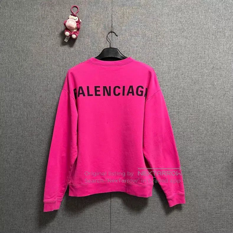 Balenciaga Balenciaga Fuchsia crew neck hoodie Size US M / EU 48-50 / 2 - 2 Thumbnail