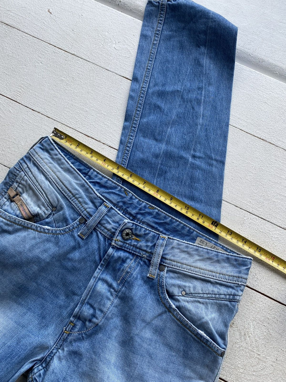 Diesel Luxury 00s Vntg Diesel Belther Slim Straight Jeans W27 Y2K Size 29" - 11 Thumbnail