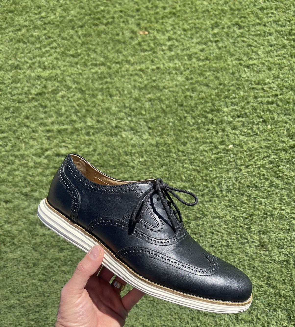 Cole Haan Cole Haan Lunargrand Black Wingtip Oxford Size  display picture 3
