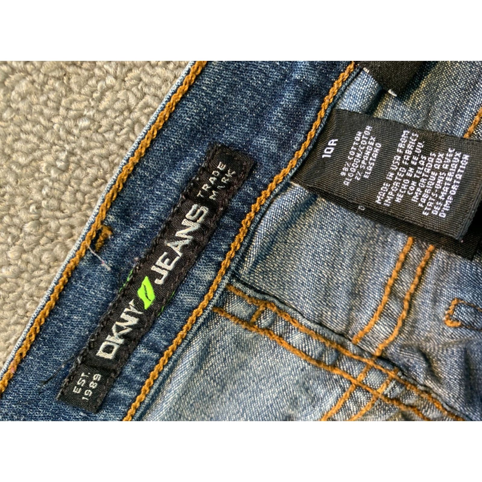 Denime DKNYJEANS Soho Jean Womens Size 10 R Blue Pants Denim Jeans Bootcut Cotton Blend Denim - Mens? Size 32" / US 10 / IT 46 - 4 Thumbnail