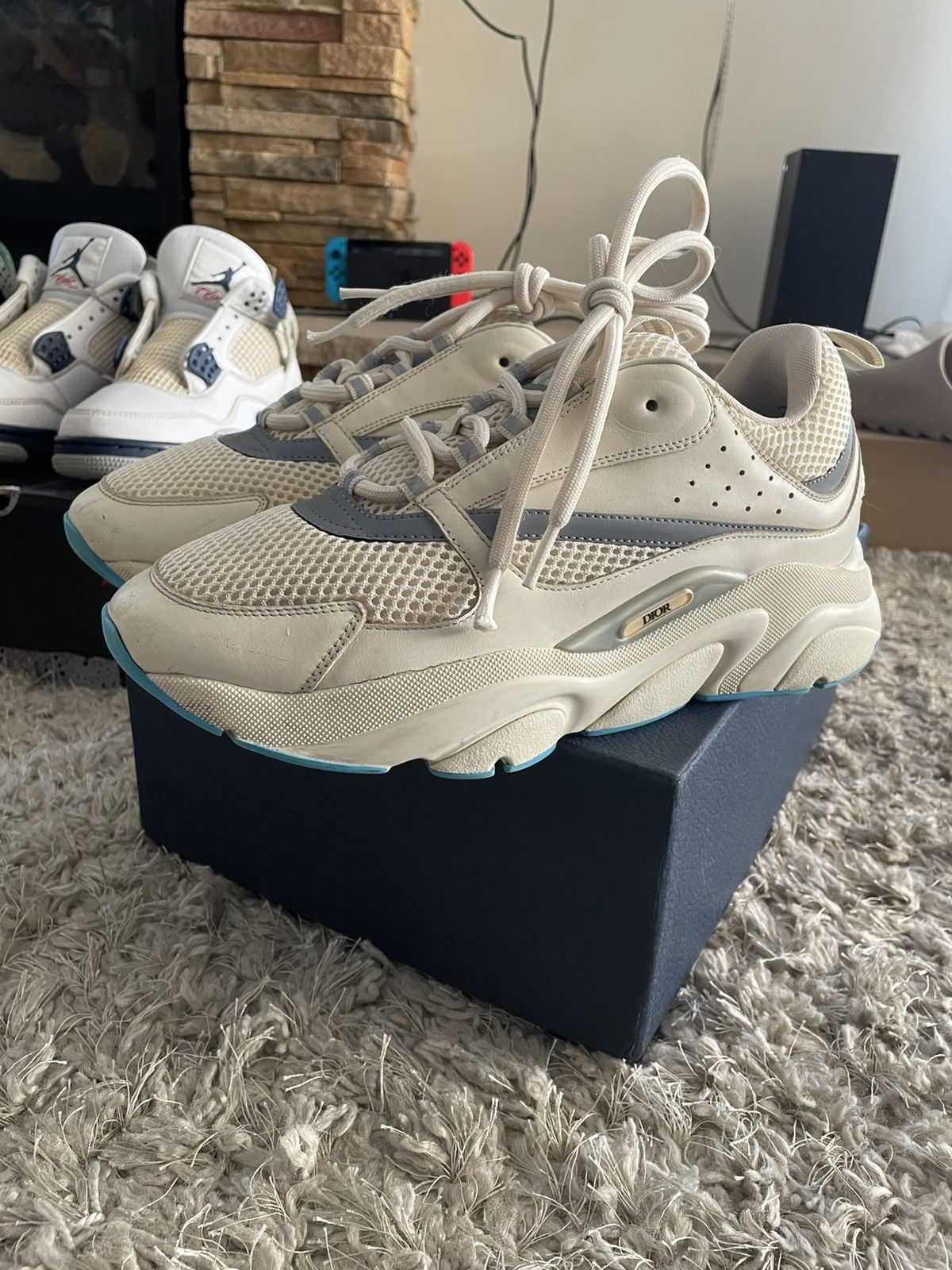 Dior Dior B22 White/Blue Size US 10 / EU 43 - 1 Thumbnail