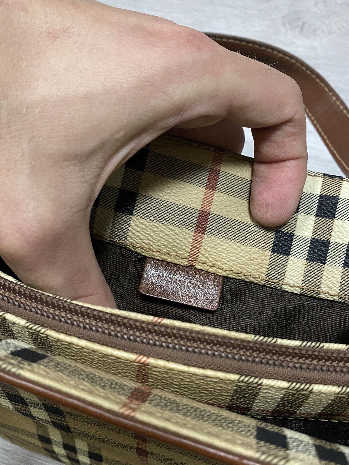 Burberry Burberry vintage nova check leather canvas bag Size ONE SIZE - 8 Thumbnail