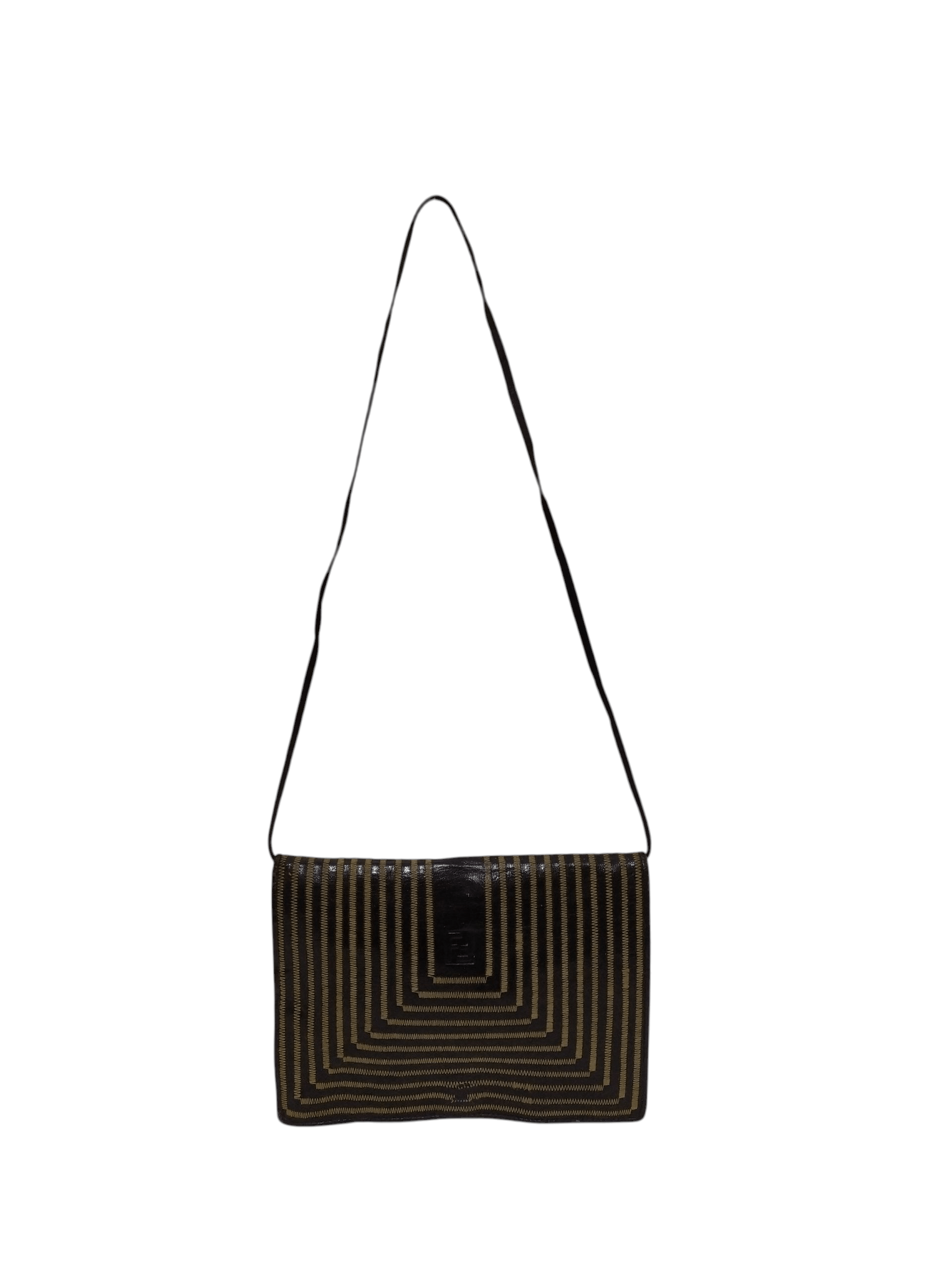Fendi Vintage 80s FENDI Logo Envelope Patent Leather Crossbody Size ONE SIZE - 1 Thumbnail