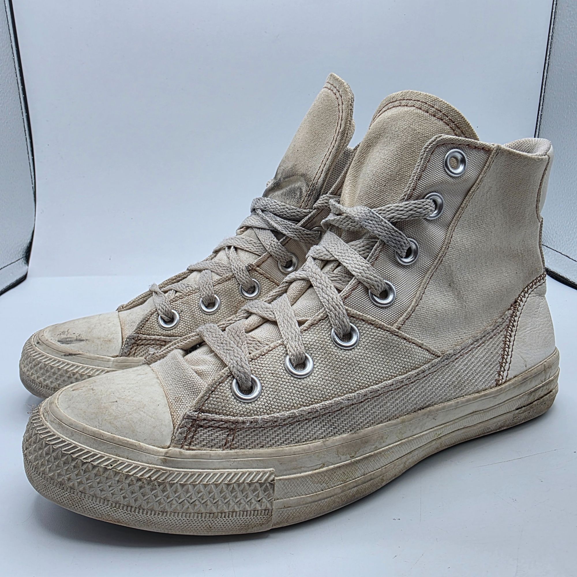 Converse Converse Chuck Taylor Patchwork Womens Size 7 White Sneaker Size US 7 / IT 37 - 4 Thumbnail