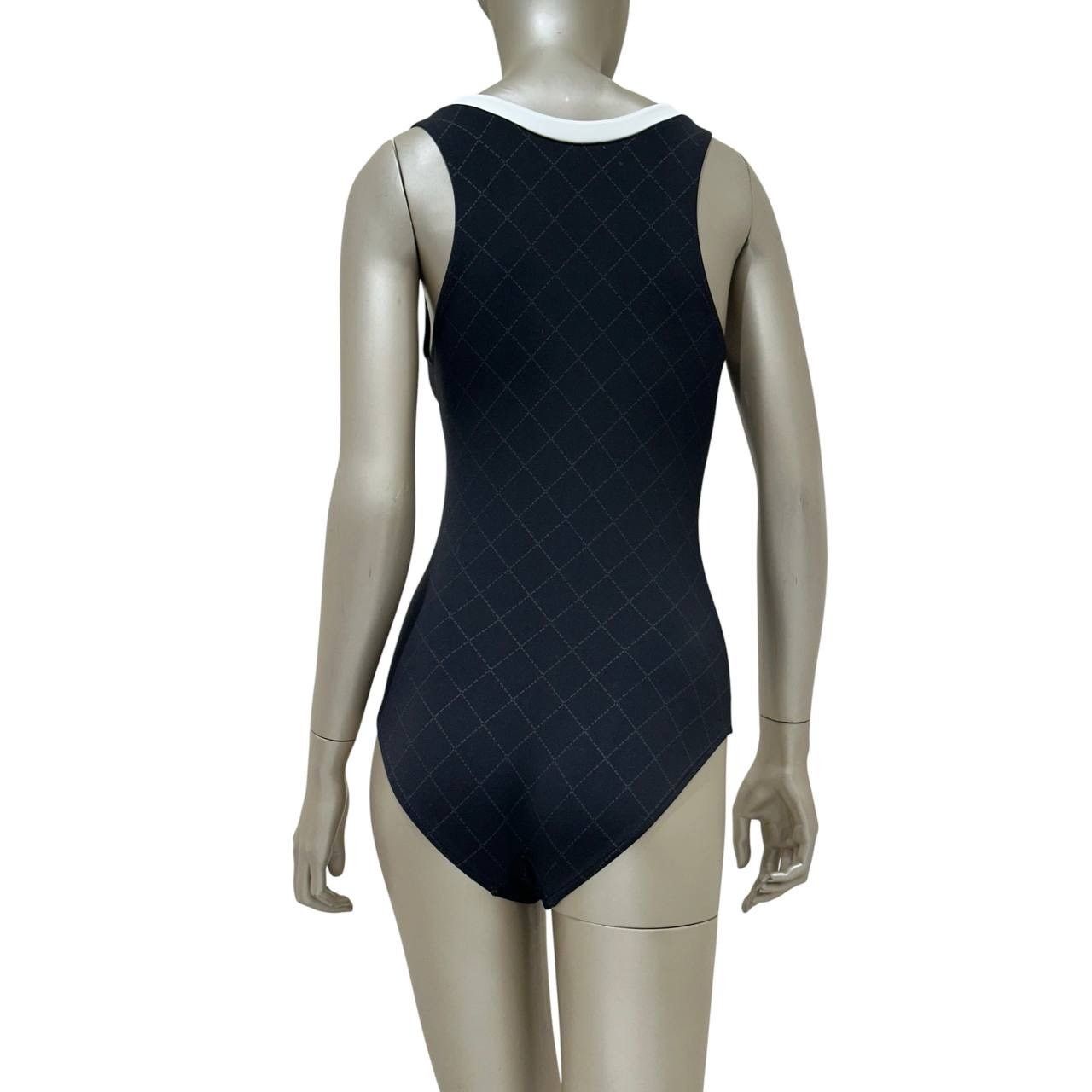 Chanel Chanel 2015 Black & Pink Colorblock One-Piece Swimsuit sz.38 Size ONE SIZE - 2 Thumbnail