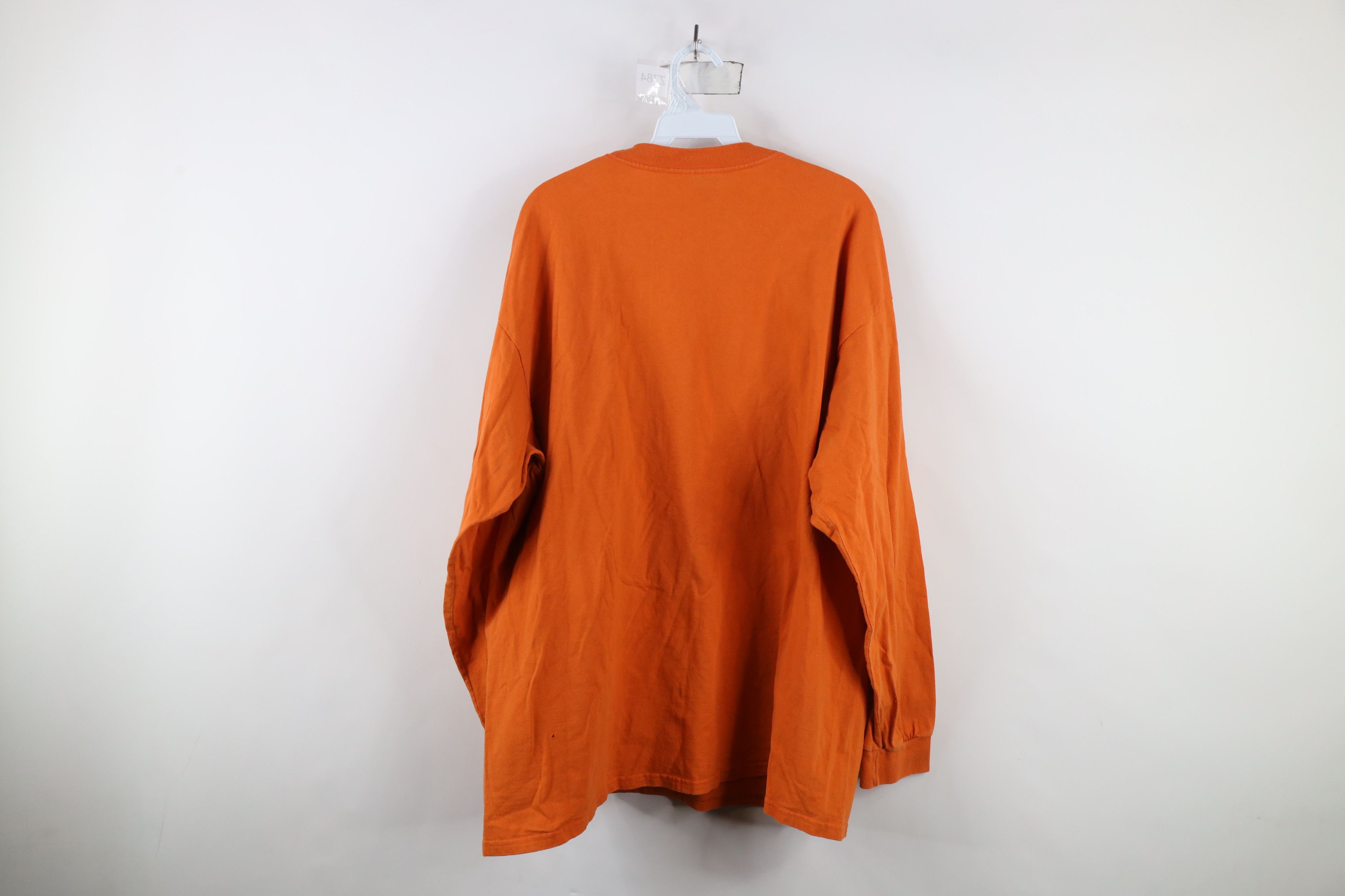 Nike × Vintage Vintage Nike Scott Big Swoosh Long Sleeve T-Shirt Orange Size US XL / EU 56 / 4 - 9 Thumbnail