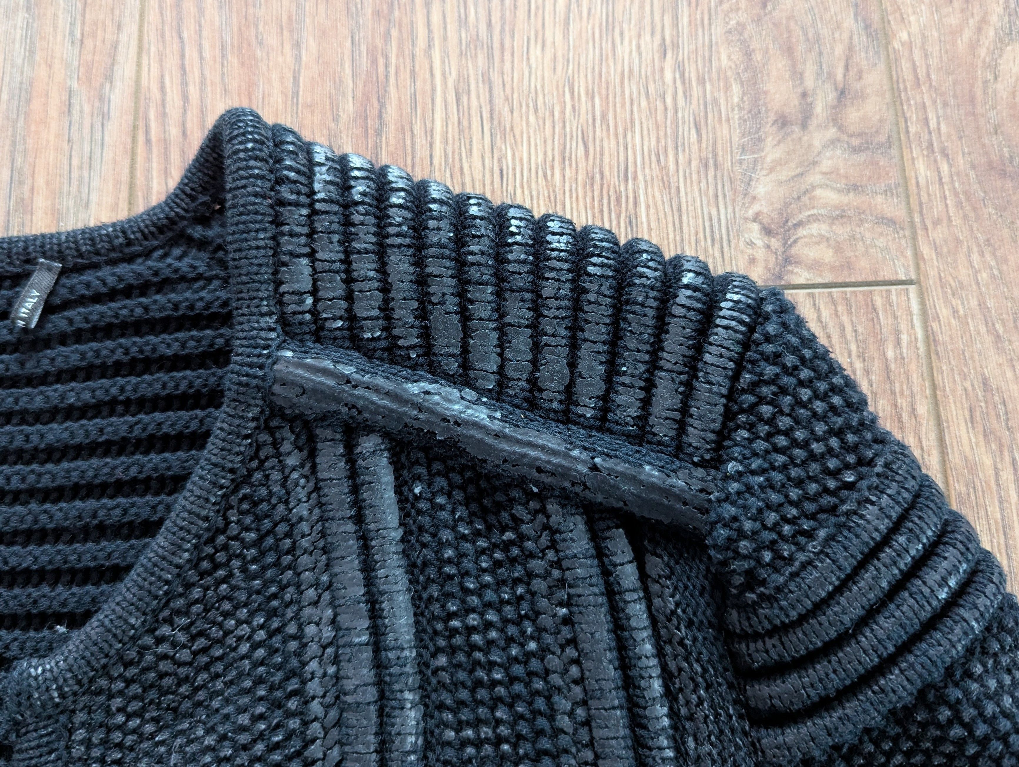Isabel Marant ISABEL MARANT Black Textured Coated Cotton Knit Cardigan Size M / US 6-8 / IT 42-44 - 3 Thumbnail