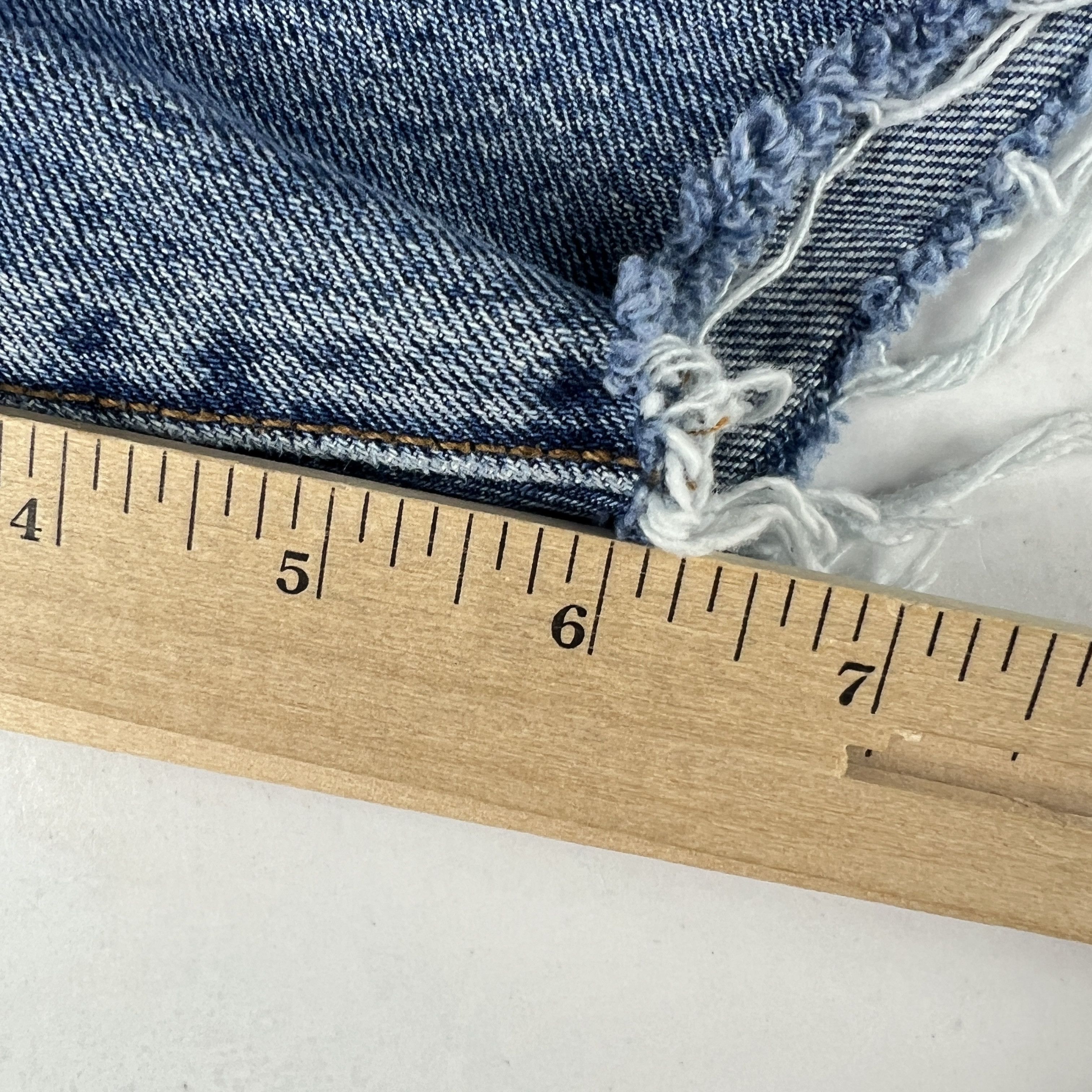 Levi's Levi's Jean Shorts 501 Straight Faded Cut Off Denim Jorts Size US 35 - 16 Thumbnail