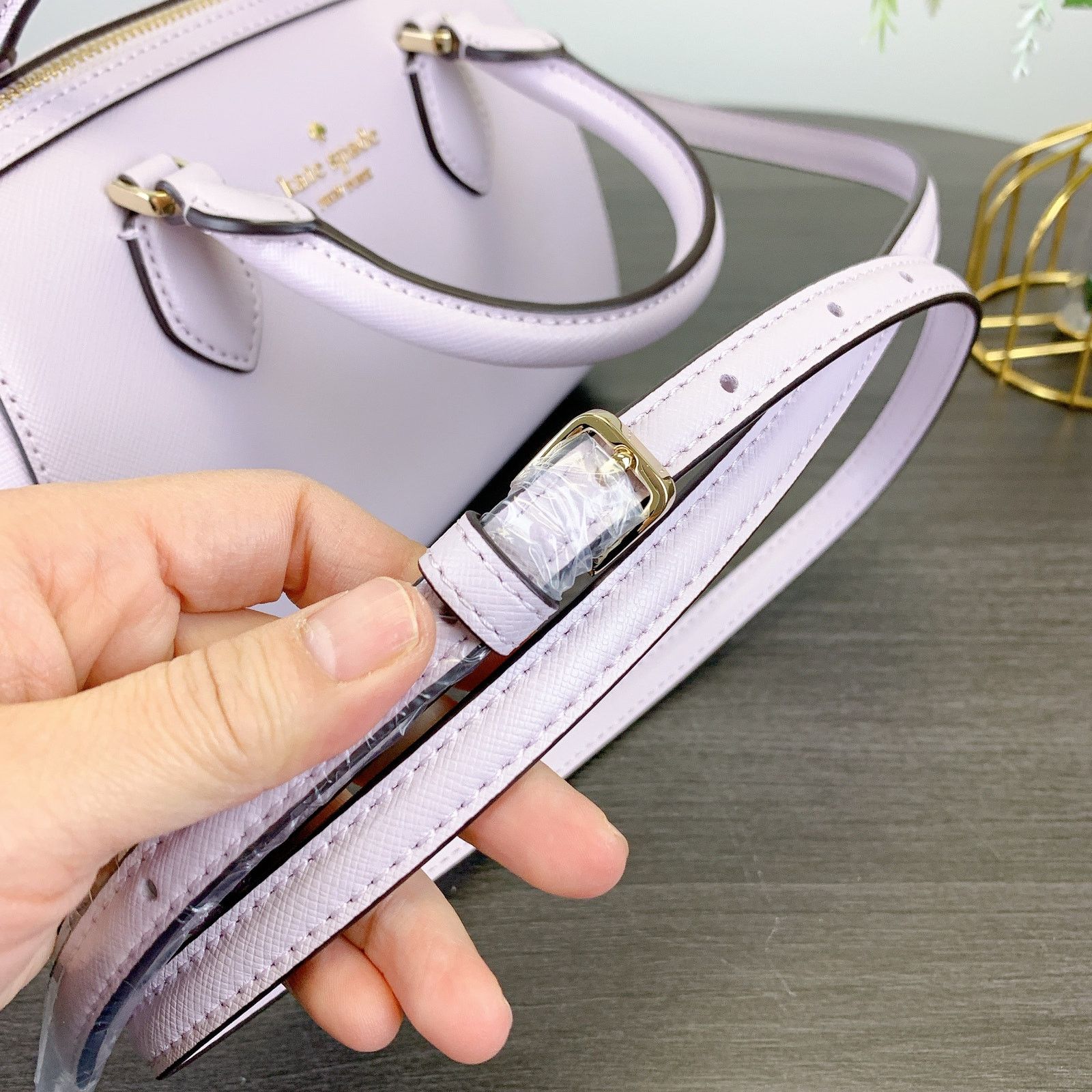 Kate Spade Kate Spade KF493 Madison Leather Duffle Crossbody Lavender Size ONE SIZE - 6 Thumbnail